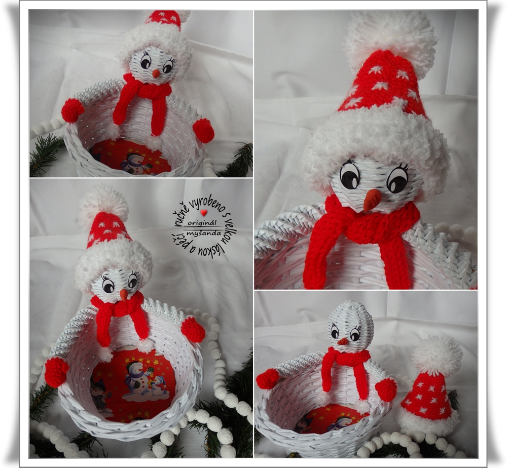 vánoce-sněhulák červený