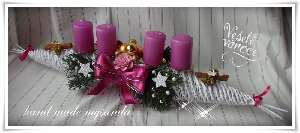vánoce-adventní štola fialová (1)
